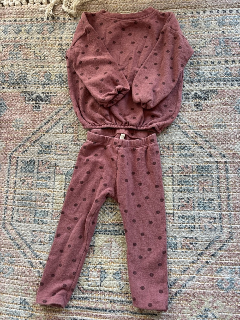 Rylee + Cru Dot Two-Piece Lounge Set